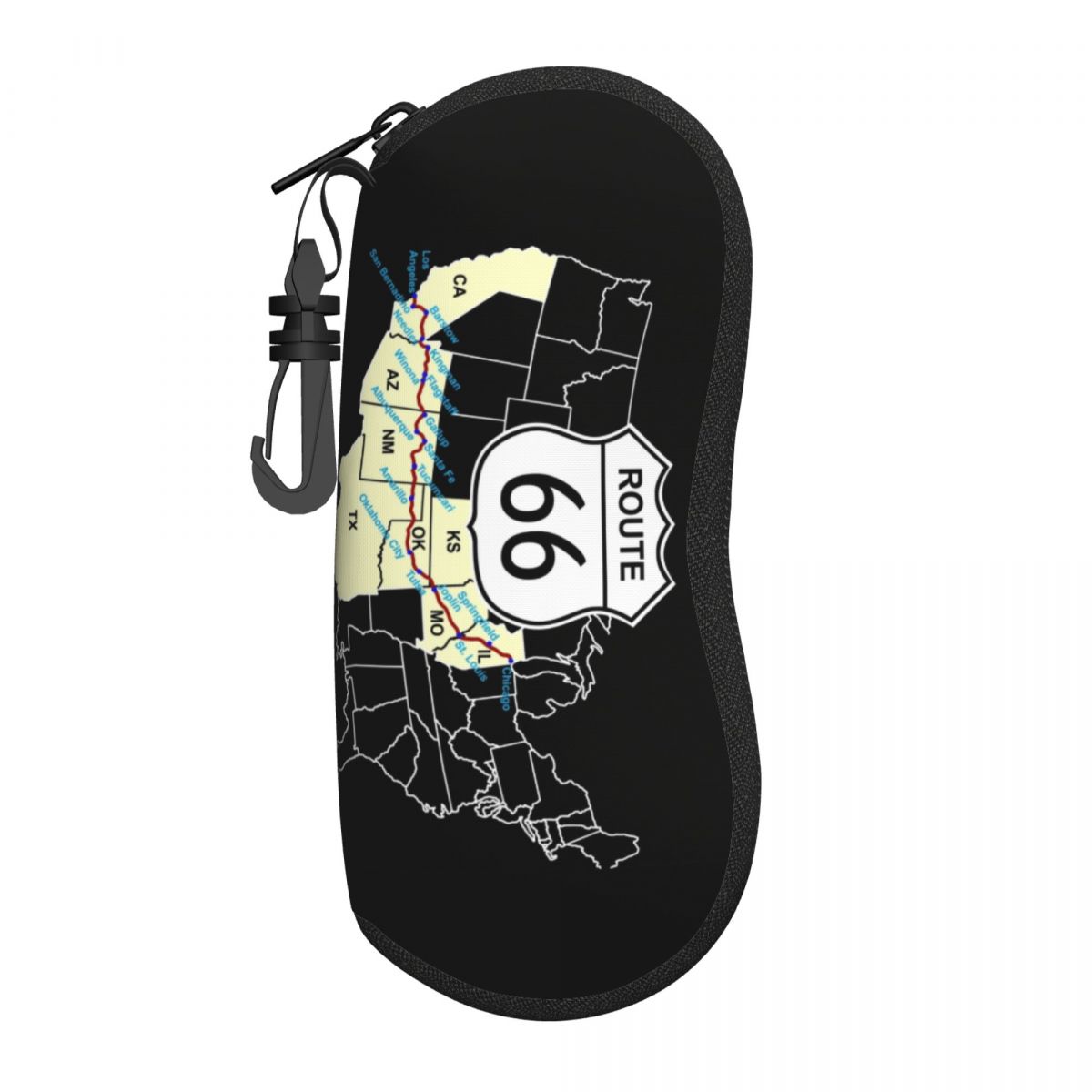 Women Bags Usa - Custom Route 66 Map Shell Eyeglasses