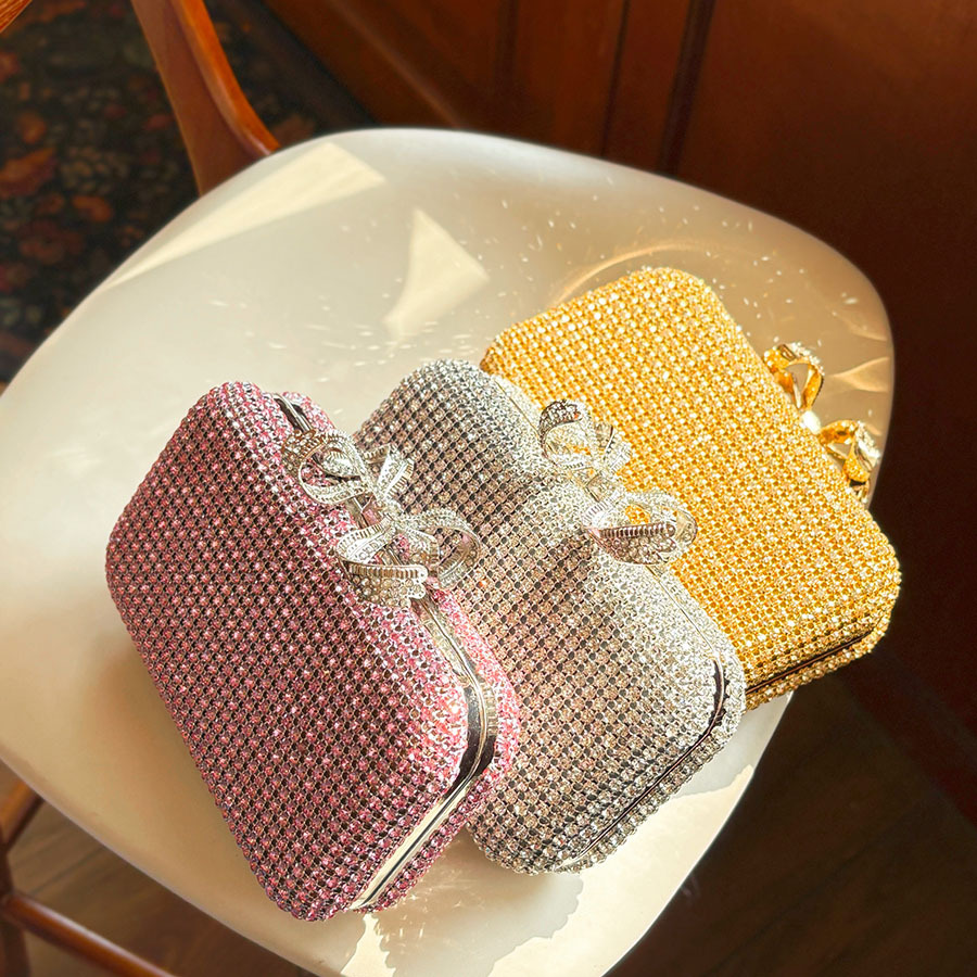 Women Bags High End Brands - Brand New Sparkling Diamond Studded High-end
