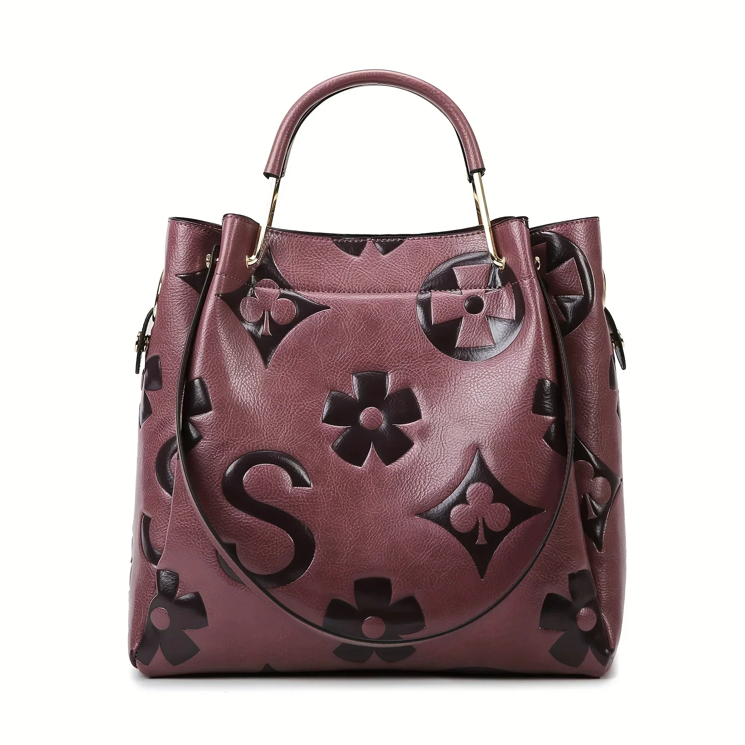 Elegant Floral Faux Leather Sa - огляд і ціна Women Bags Zip