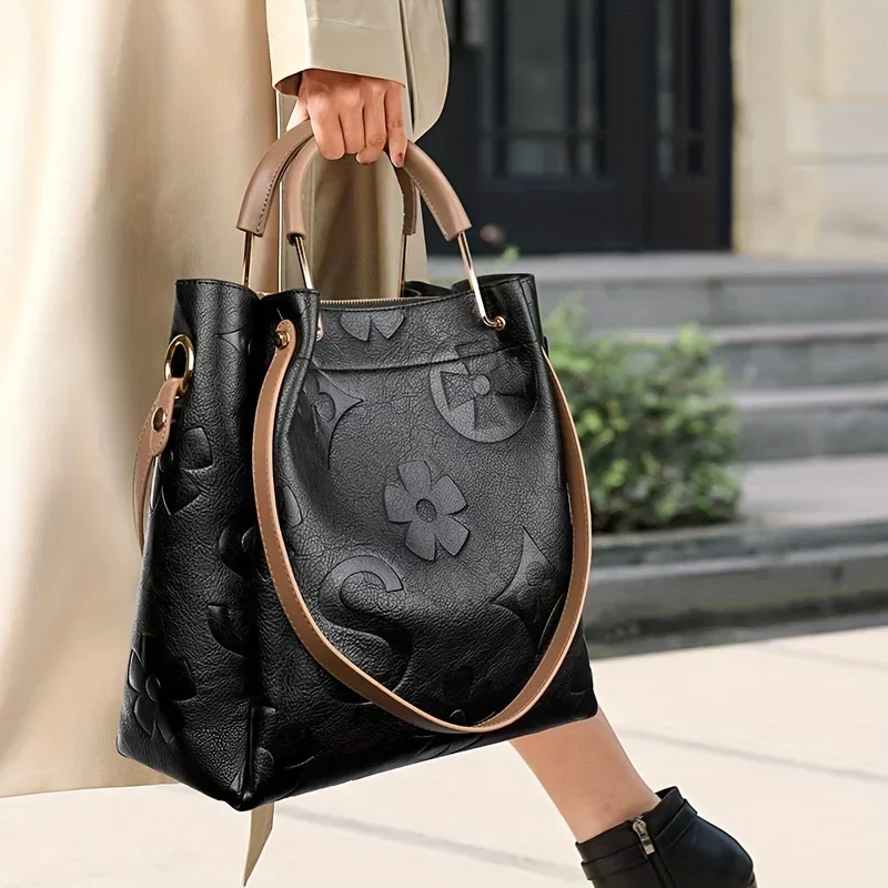 Elegant Floral Faux Leather Sa - огляд і ціна Women Bags Zip