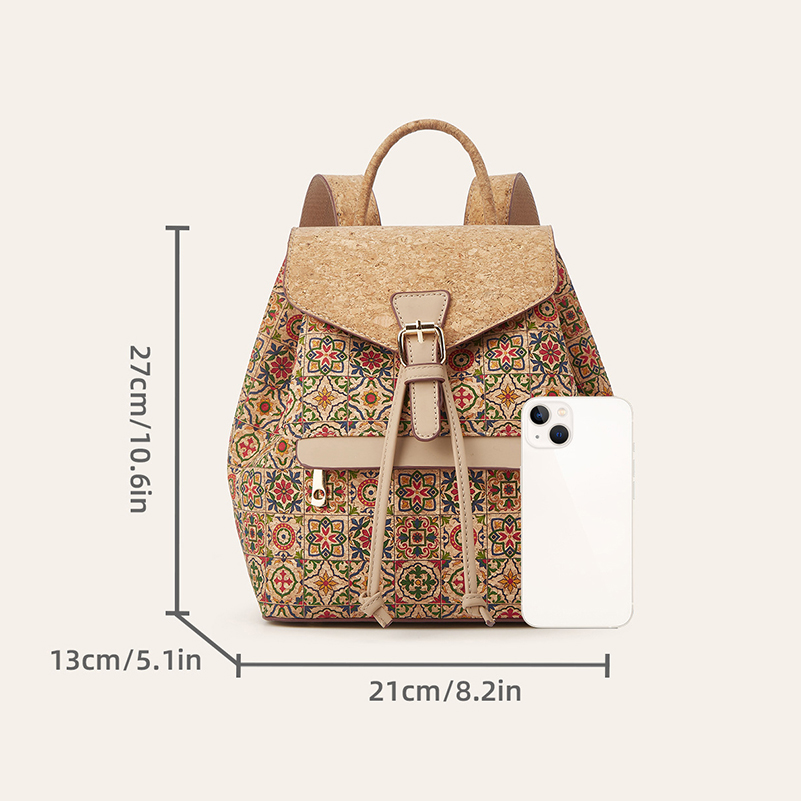 Backpack Bags Retro Cork Leath - огляд і ціна Women Bags Medium Size