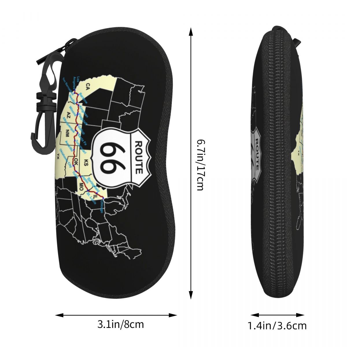 Custom Route 66 Map Shell Eyeg - огляд і ціна Women Bags Usa