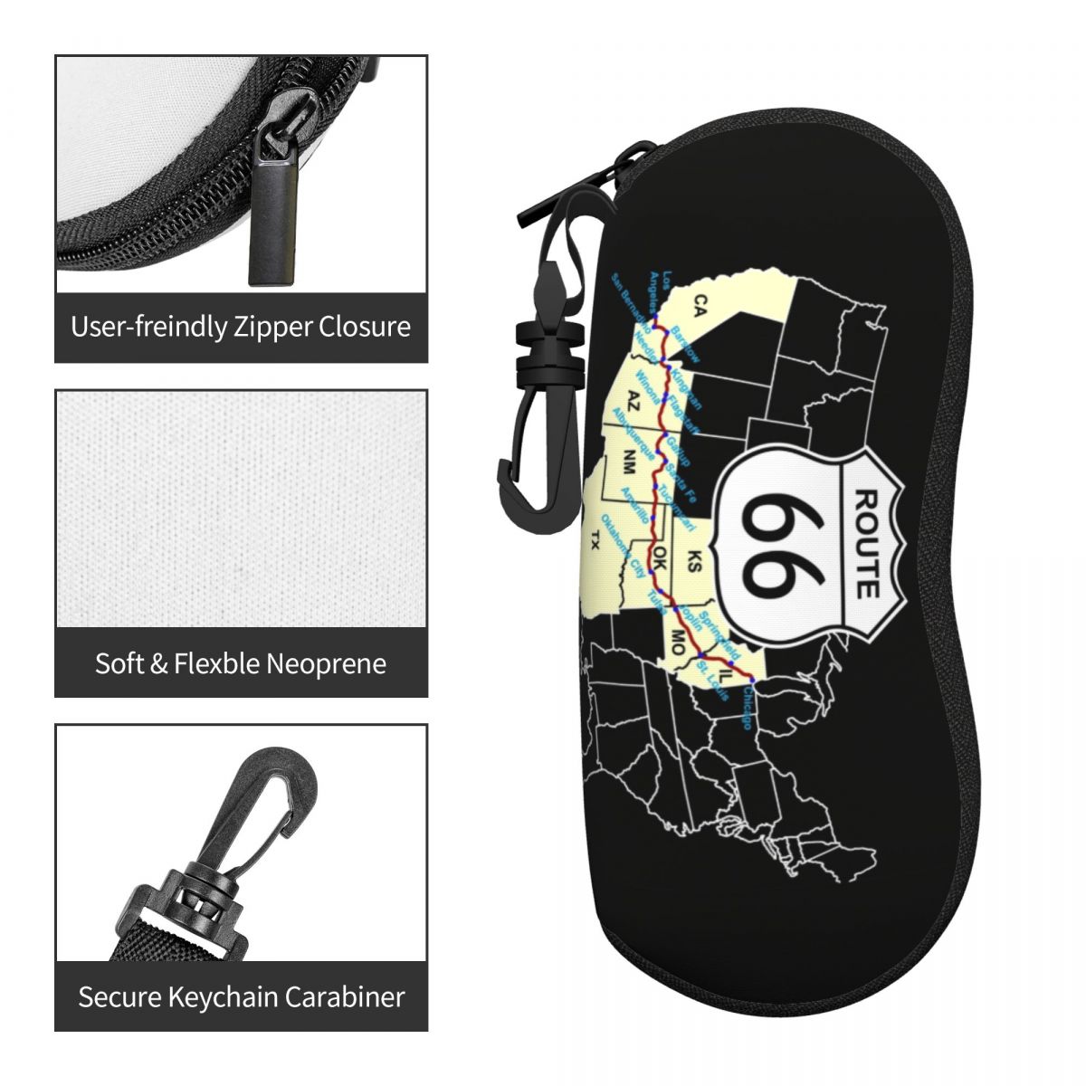 Custom Route 66 Map Shell Eyeg - огляд і ціна Women Bags Usa