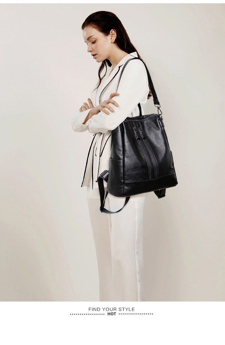Women Soft Leather Backpack Sc - огляд і ціна Women Bags Medium Size