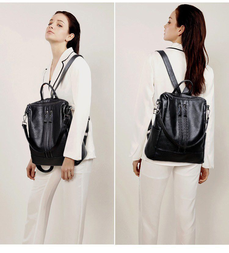 Women Soft Leather Backpack Sc - огляд і ціна Women Bags Medium Size