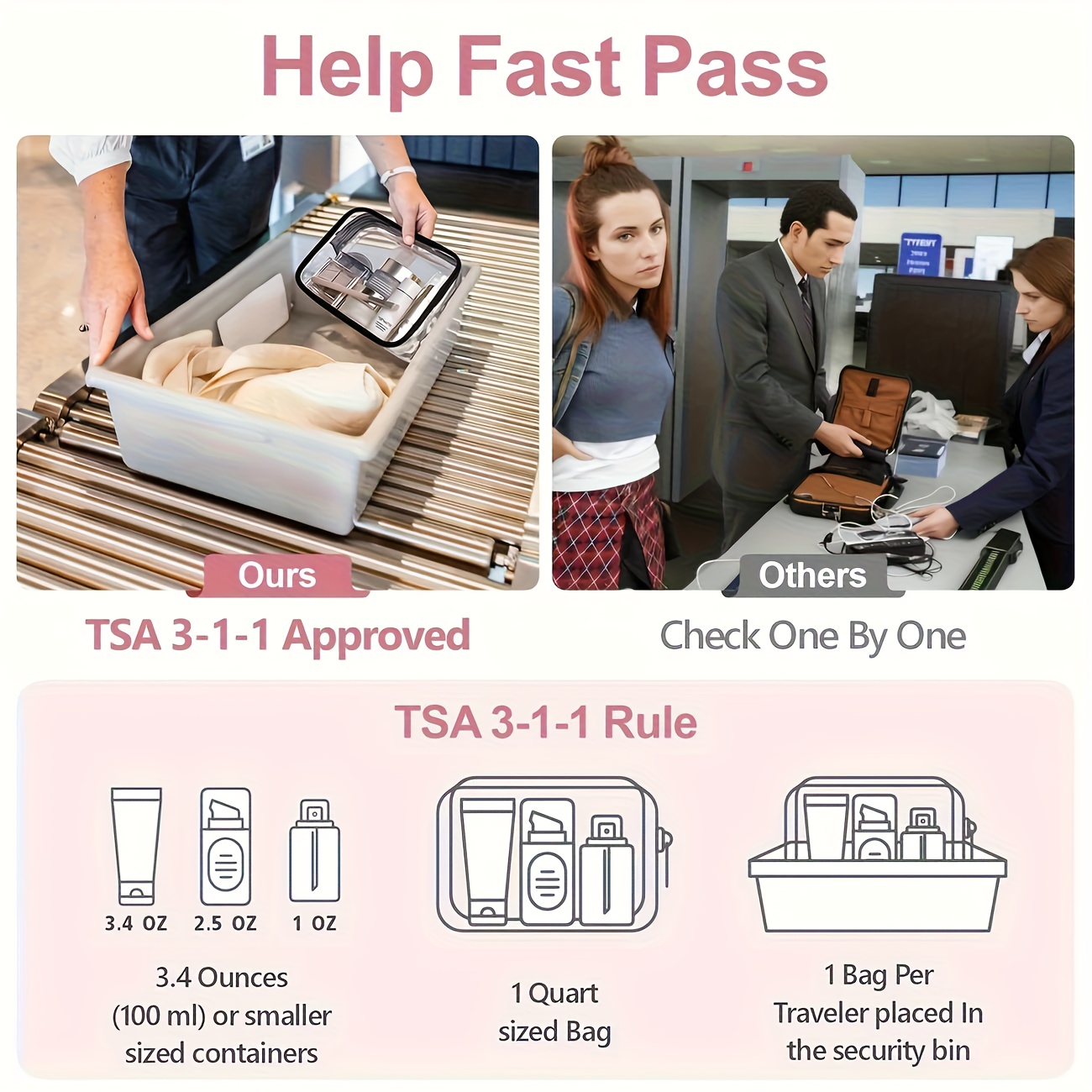 1pc Clear Makeup Bag Transpare - огляд і ціна Women Bags For Airport