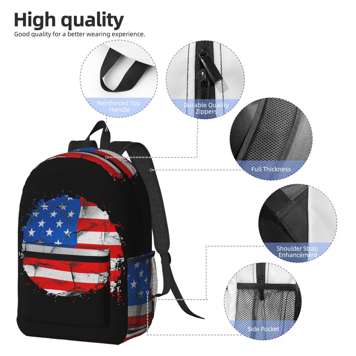 USA America American Flag Back - огляд і ціна Women Bags Usa