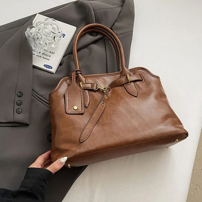 PU Leather Retro Tote Bag for  - огляд і ціна Women Bags For Airport
