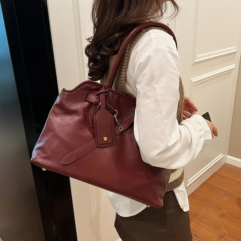 PU Leather Retro Tote Bag for  - огляд і ціна Women Bags For Airport