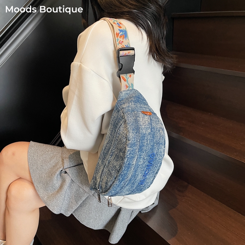 Denim Blue Chest Bags For Wome - огляд і ціна Women Bags Trend 2025